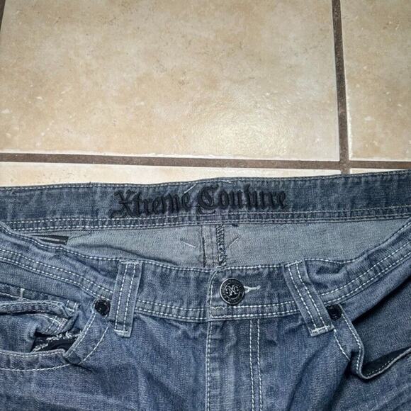 Y2K Xtreme Couture Jeans Men’s 36x32 Straight Leg Blue Dark Wash Pants - Picture 4 of 11